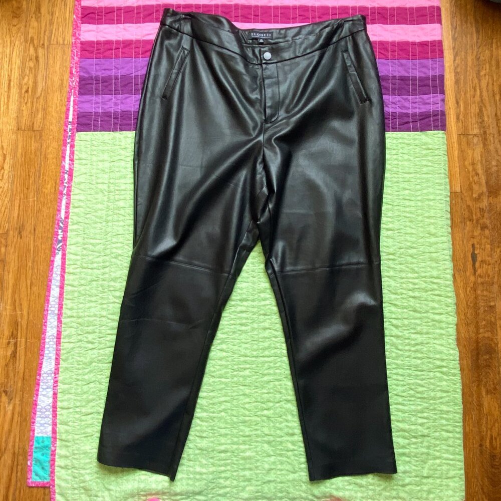 Plus Size Faux Leather Pants